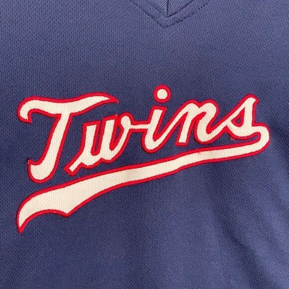 Minnesota Twins Cooperstown Collection Jersey Men XL Blue MLB Embroidered Patch - Picture 4 of 12